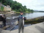 David King with his 3.94lb Salmon caught on the fly.